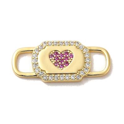Brass Cubic Zirconia Connector Charms
