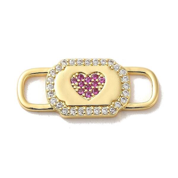Brass Cubic Zirconia Connector Charms