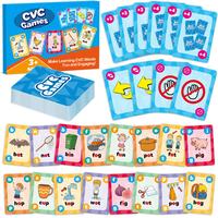 CVC Phonics Games ,Phonics Flashcard ，CVC Word Toy ，Reading Card Game,Phonics Flash Cards to Learn Words,Educational Flas...
