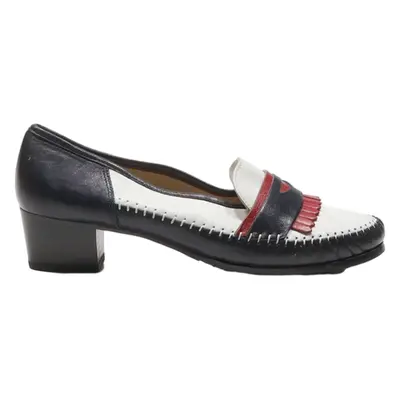 NATURFORM Loafer Shoes Black Leather Womens UK 4.5