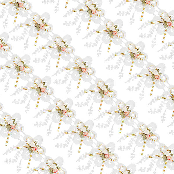 1 Yard Embroidery Flower Polyester Lace Trim