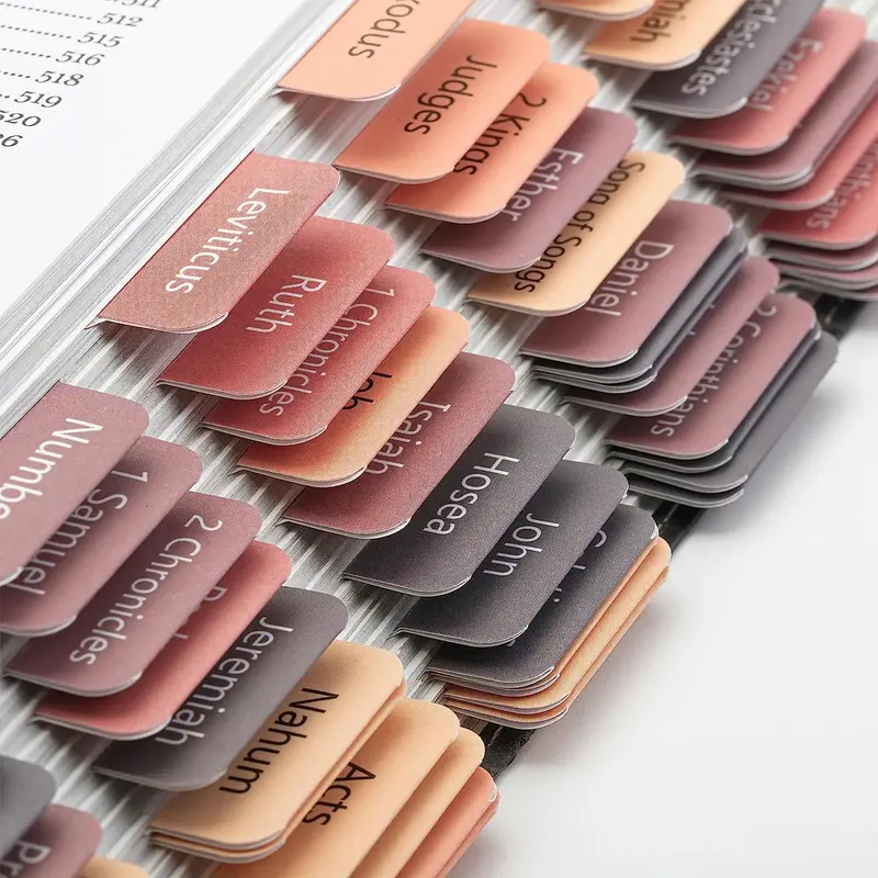 Mr. Pen Bible Tabs 75 Assorted Styles Matte Finish Tearproof Durable Sunset Shades Index Dividers for Old New Testament & Cat...