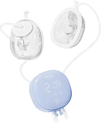 NCVI Wearable Breast Pump Hands Free with 21/24mm Flange, Portable Electric Automatic Breastfeeding Pump for Travel Work Equi...