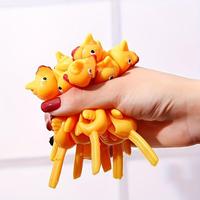 Slingshot Chicken Design Toy, 10pcs/set Flying Chicken Stress Gag Toys, Rubber Chicken Toy, Funny Novelty Toy, Christmas Gift