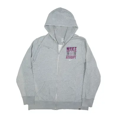 NIKE Hoodie Grey Full Zip Mens 2XL