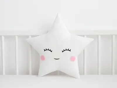 Star Pillow (7 colors) with Pink Cheeks