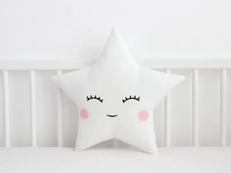 Star Pillow (7 colors) with Pink Cheeks