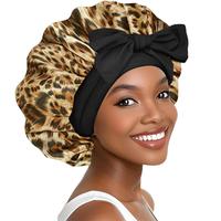Double Layer Satin Bonnet Silk Bonnet for Sleeping  2025 New Lined Hair Bonnet with Tie Band for Women Curly Hair