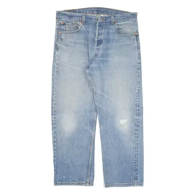 LEVI'S 501XX Jeans Distressed Mens Blue Regular Straight W33 L25