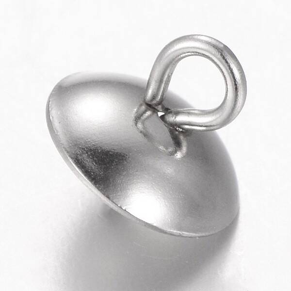 304 Stainless Steel Cup Pearl Peg Bails Pin Pendants
