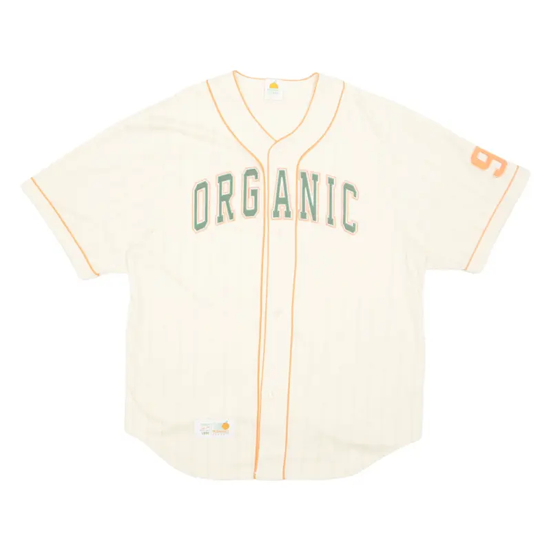 MIDNIGHT ORGANIC X Larry June Mens Jersey Beige Button Neck 2XL