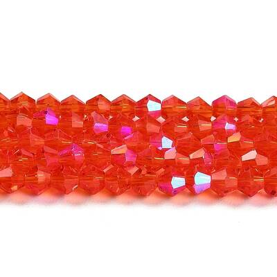 Transparent Electroplate Glass Beads Strands
