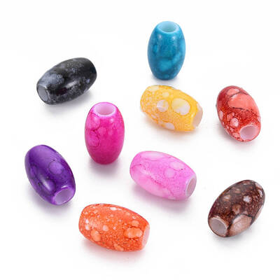 Baking Paint Opaque Acrylic European Beads