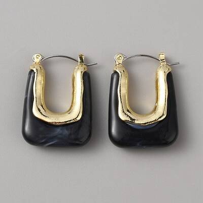 Acrylic Rectangle Hoop Earrings
