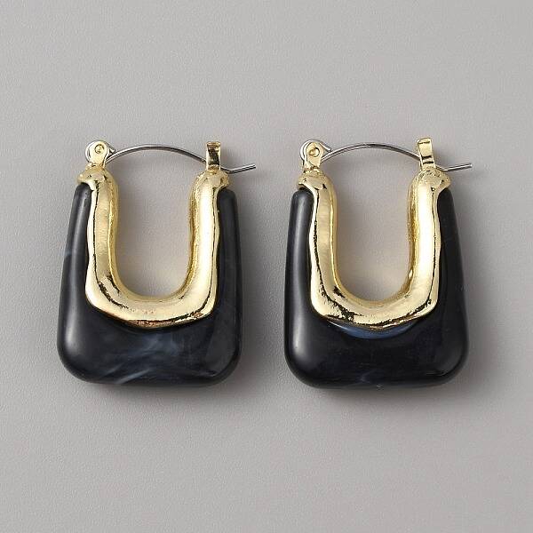 Acrylic Rectangle Hoop Earrings