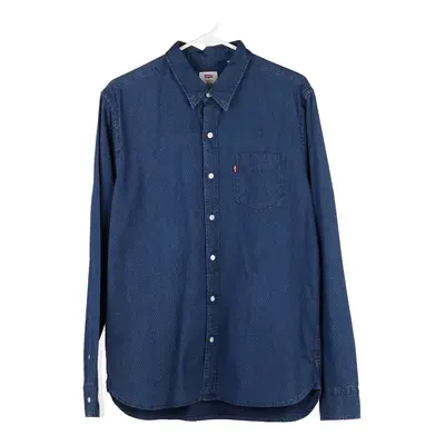 Levis Shirt - Medium Navy Cotton
