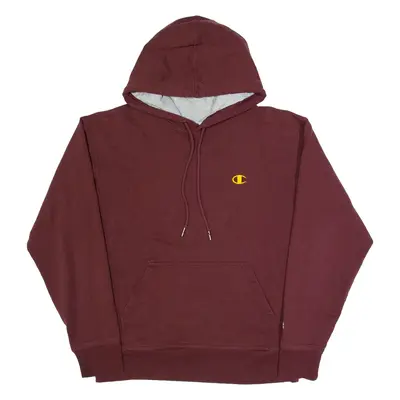 CHAMPION Mens Maroon Hoodie M