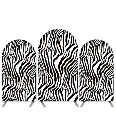Aperturee Zebra Inspired Theme Birthday Party Arch Backdrop Kit | Custom Chiara Arched Covers | Diy Round Arch Backdrop | Cir...