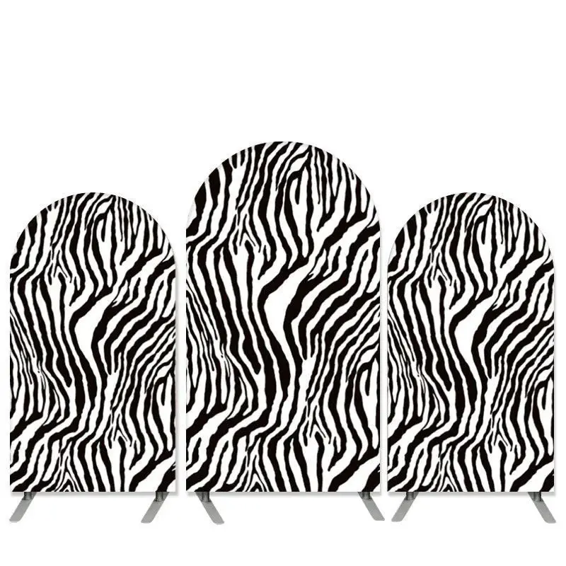 Aperturee Zebra Inspired Theme Birthday Party Arch Backdrop Kit | Custom Chiara Arched Covers | Diy Round Arch Backdrop | Cir...