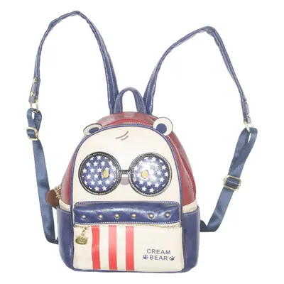 CREAM BEAR Womens Backpack Bag Blue