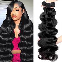 Brazilian Body Wave/Deep Wave/Straight Bundles Quick Weave Extensions 4x4 Lace Closure 100% Virgin Human Hair Weave Bundles