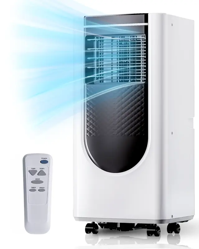 Portable Air Conditioner 8000 BTU, Quiet Portable AC Cool Rooms up to 350 Sq.Ft, 3-in-1 AC Unit with Remote Control&24H Timer...