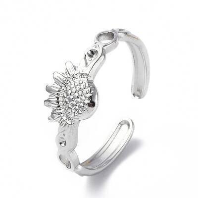 Non-Tarnish 304 Stainless Steel Open Cuff Ring Finding