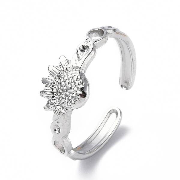 Non-Tarnish 304 Stainless Steel Open Cuff Ring Finding