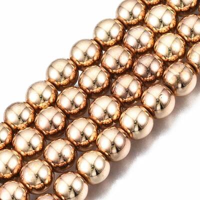 Electroplate Non-magnetic Synthetic Hematite Bead Strands