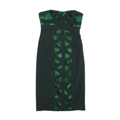 KAREN MILLEN Pencil Dress Green Sleeveless Knee Length Womens UK 8