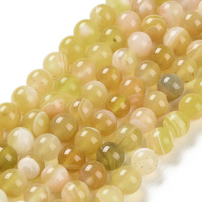 Natural Striped Agate/Banded Agate Beads Strands