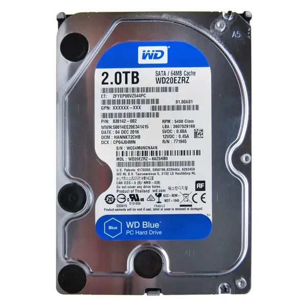 838142-002 HP 2TB 5400RPM SATA 6Gb/s 3.5-Inch Internal Hard Drive