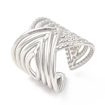 Non-Tarnish 201 Stainless Steel Open Cuff Ring