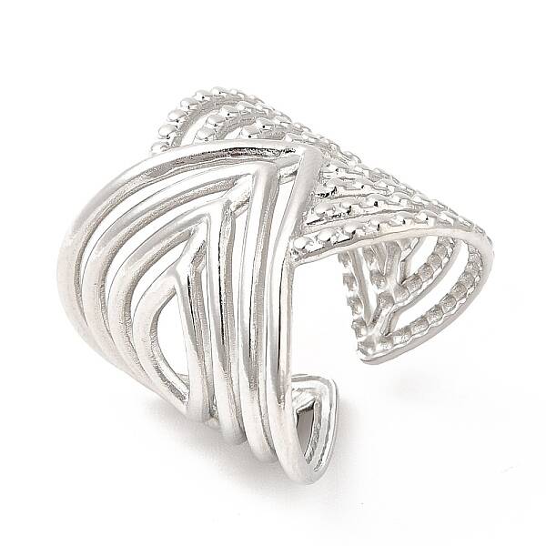 Non-Tarnish 201 Stainless Steel Open Cuff Ring
