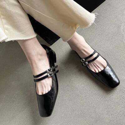 CHIKO Artura Square Toe Block Heels Mary Jane Shoes