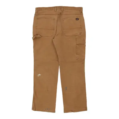 Dickies Carpenter Trousers - 37W 30L Brown Cotton