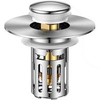 Smart Sink Stopper – Universal Pop-Up Drain Cover with Removable Stainless Steel Filter (Hair/Odor/Clog Prevention for Bath...