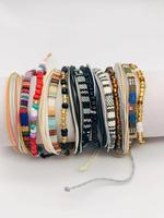 Colorblock Adjustable Anklet, Boho Ankle Bracelet, Including Beaded & Braided & Friendship Anklets for Beach Vacation, Fashio...