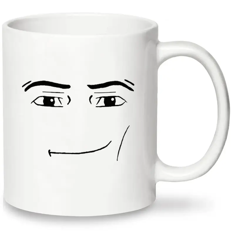 Creative Man Face Pattern Coffee Mug, Ceramic Coffee Cup, Novelty Water Cup, Drinking Supplies for Home Office Use