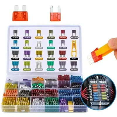 Car Blade Fuse Circuit Detection Tool, 300pcs 2A-40A Auto Truck Automotive Fuses with Box, Motorcycle & Circuit Protection To...