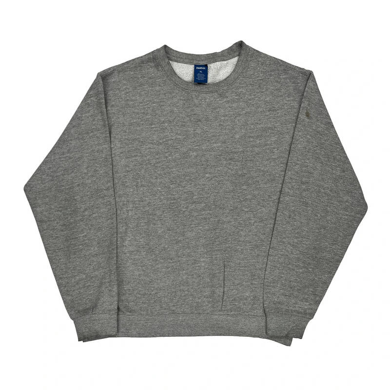 Reebok Sweatshirt - XL Grey Cotton Blend