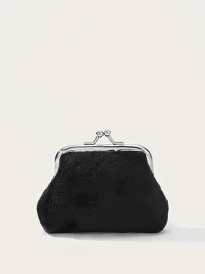 Women's Solid Color Coin Purse, Fashionable Portable Kiss Lock Buckle Coin Purse for Daily Use and Work, Casual Trendy Versat...