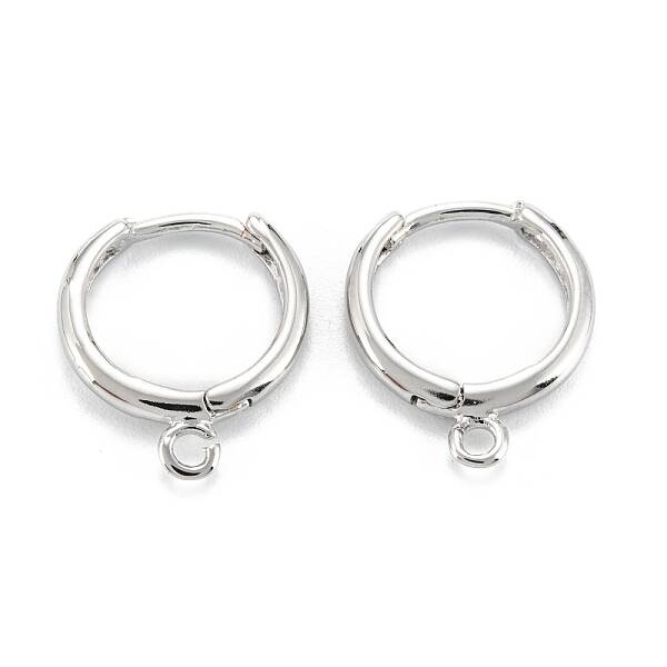 Rack Plating Brass Huggie Hoop Earrings Finding