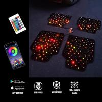 Universal Starlight Car Floor Mats Remote/Bluetooth Waterproof, Pre-Built Design 4PCS