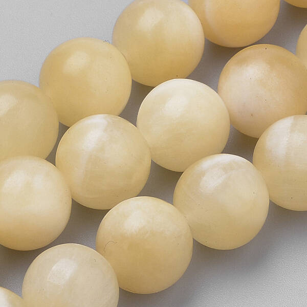 Natural Yellow Jade Beads Strands