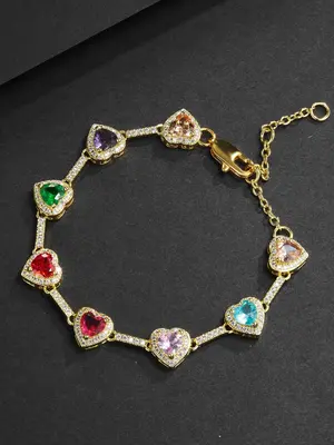 Heart Design Bracelet, Fashionable Jewelry for Women & Men, Trendy All-match & Exquisite Jewelry for Birthday Gift