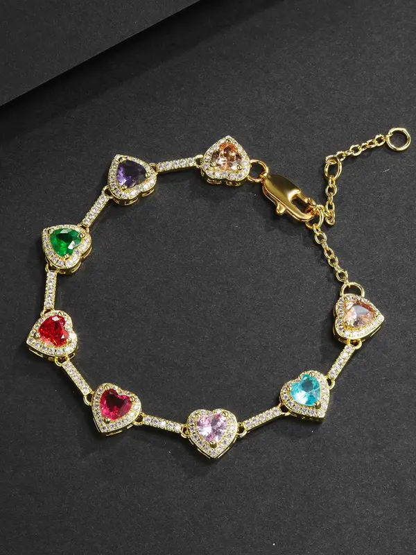 Heart Design Bracelet, Fashionable Jewelry for Women & Men, Trendy All-match & Exquisite Jewelry for Birthday Gift