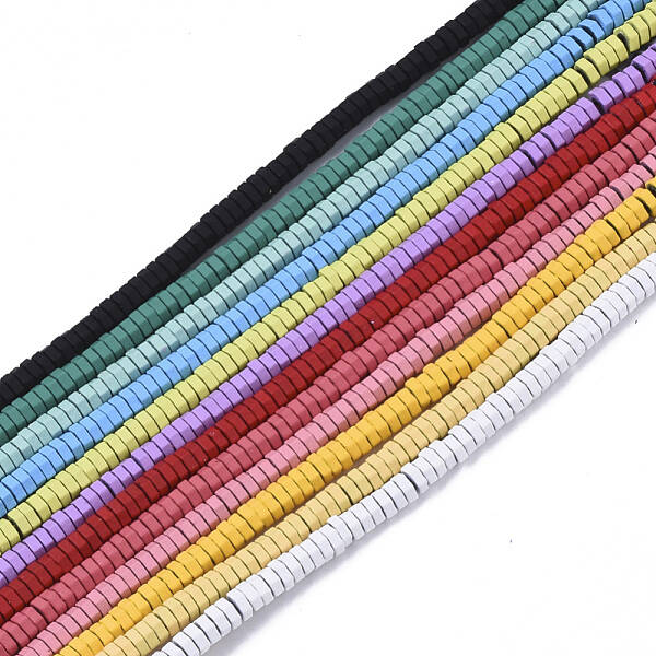 Spray Painted Non-magnetic Synthetic Hematite Beads Strands