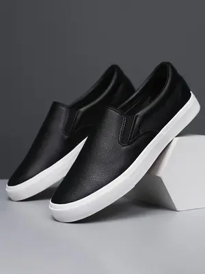 Men's Casual Round Toe Slip-on Shoes, 1 Pair Lightweight Breathable Comfortable Slip-on Shoes for Daily Wear, Perfect for Men...