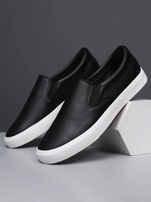Men's Casual Round Toe Slip-on Shoes, 1 Pair Lightweight Breathable Comfortable Slip-on Shoes for Daily Wear, Perfect for Men...